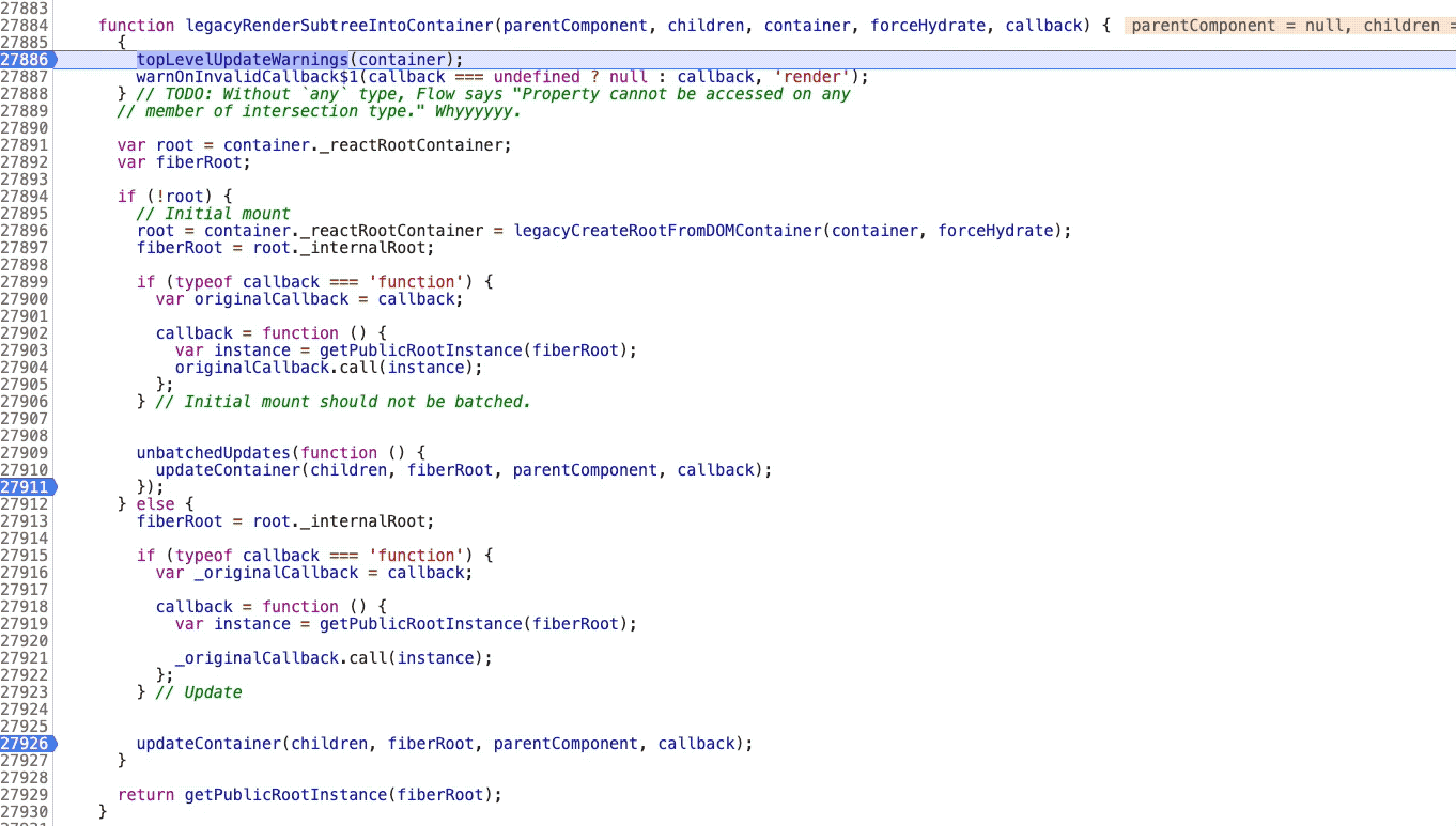 render legacyRenderSubtreeIntoContainer